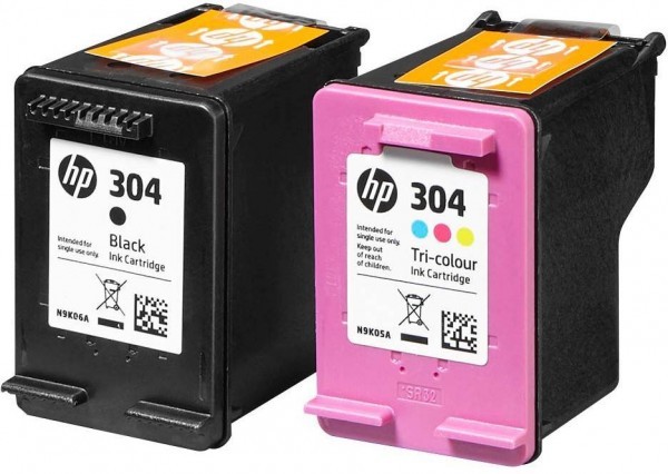 HP 304 Noir Couleur Cartouches encre HP - Pack