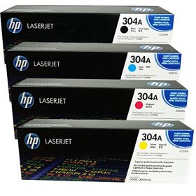 HP ORIGINAL - HP 304A  Pack de 4 Toners authentiques HP (Noir, Cyan, Magenta, Jaune)