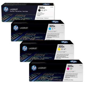 HP (ORIGINAL) - HP 305X / 305A Pack de 4 Toners (Noir, Cyan, Magenta, Jaune)