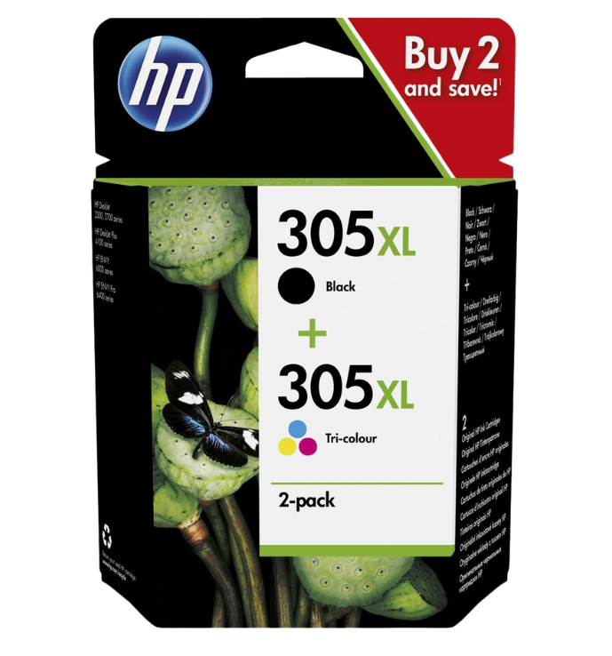 HP 305XL Cartouche d'Encre Noire grande capacité Authentique (3YM62AE) ≡  CALIPAGE