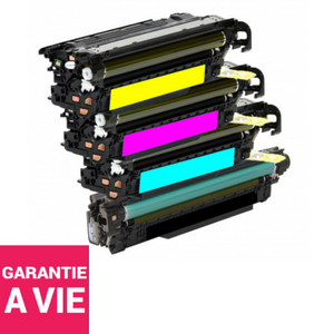 HP (COMPATIBLE PREMIUM) - HP 507X-HP 507A Pack de 4 Cartouches de toner génériques CE40X-CE40A Qualité Premium
