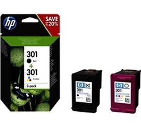 HP ORIGINAL - PROMO HP 301 / N9J72AE (Noir + Couleurs) Pack de 2 cartouches de marque