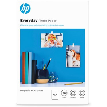HP (ORIGINAL) - HP CR757A Papier photo Advanced à finition brillante sans bordure 100 feuilles 10 x 15 cm), 200 g/m²