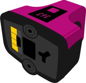 COMPATIBLE HP - 363 / C8772EE Magenta (12 ml) Cartouche générique HP  avec puce et niveau d'encre