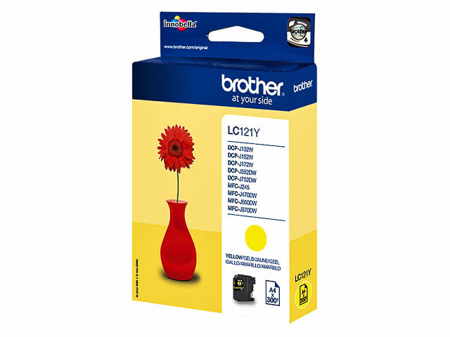 BROTHER (ORIGINAL) - Brother LC121 Jaune Cartouche d'encre originale