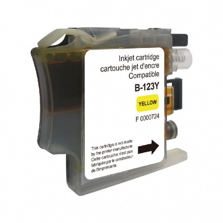 BROTHER (COMPATIBLE PREMIUM) - LC123 Jaune Cartouche d'encre générique Brother Qualité Premium