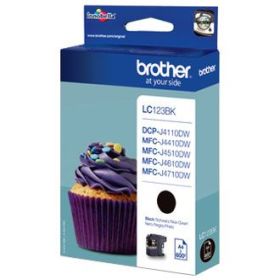 BROTHER ORIGINAL - Brother LC-123 Noir (600 pages) Cartouche de marque