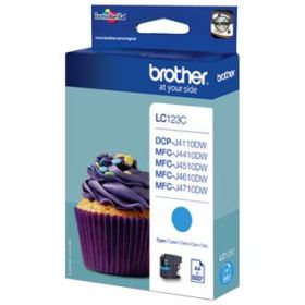 BROTHER ORIGINAL - Brother LC-123 Cyan (600 pages) Cartouche de marque