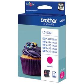 BROTHER ORIGINAL - Brother LC-123 Magenta (600 pages) Cartouche de marque