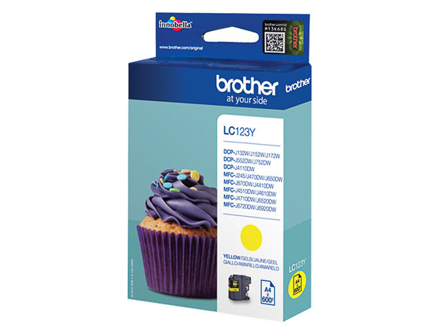 BROTHER (ORIGINAL) - Brother LC123 Jaune Cartouche d'encre originale