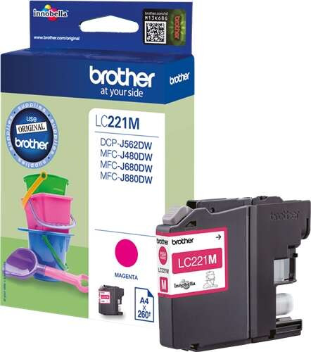 BROTHER (ORIGINAL) - Brother LC221 Magenta Cartouche d'encre originale