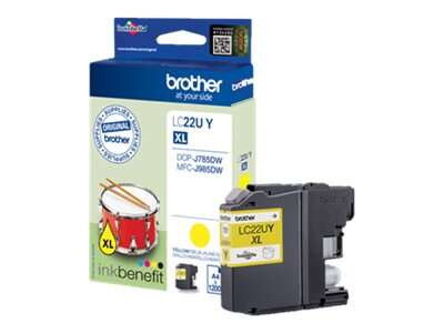 BROTHER (ORIGINAL) - Brother LC22U Jaune Cartouche d'encre originale