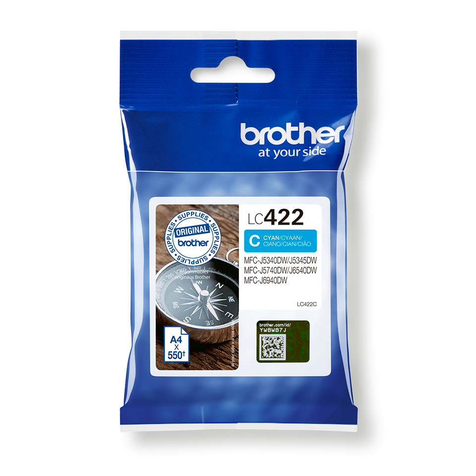 BROTHER (ORIGINAL) - Brother LC422 Cyan Cartouche d'encre originale