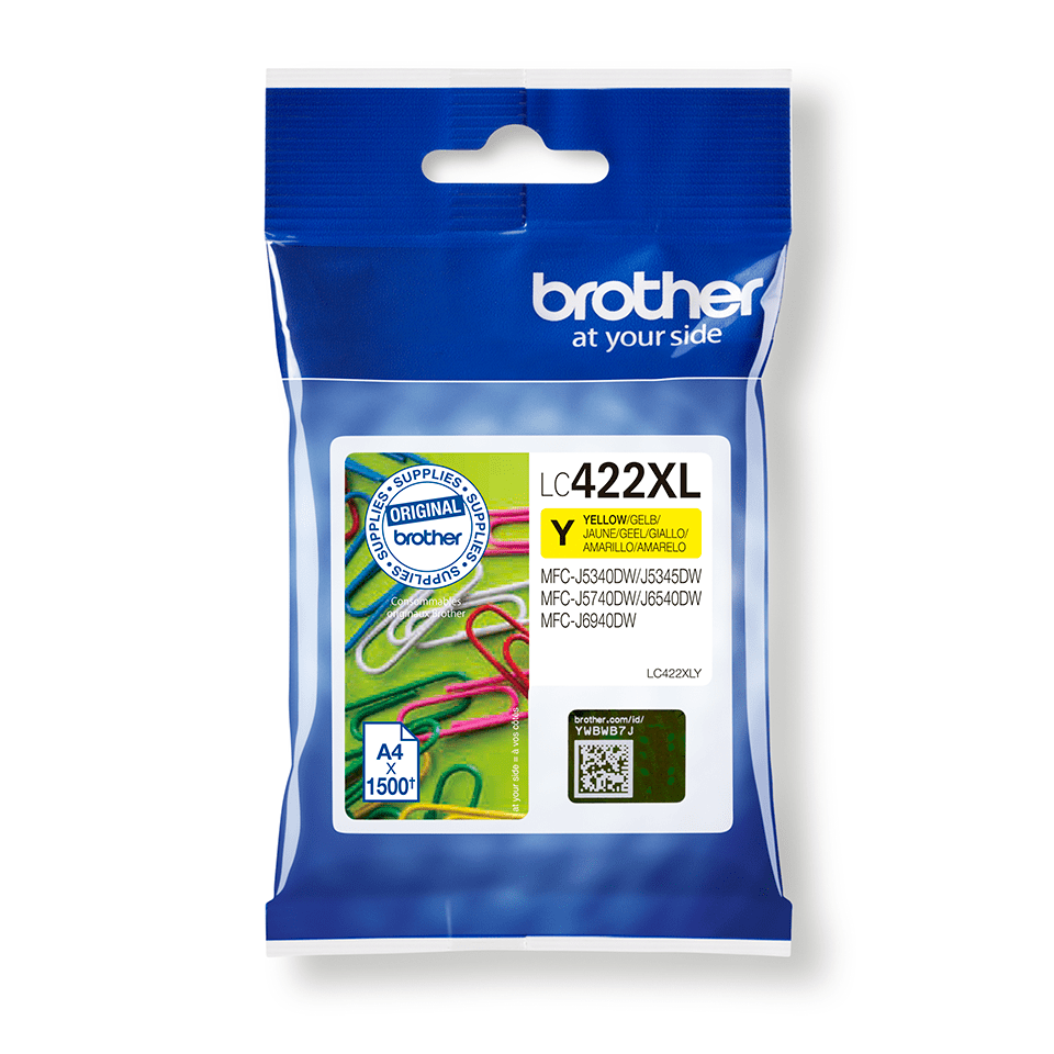 BROTHER (ORIGINAL) - Brother LC422XL Jaune Cartouche d'encre originale