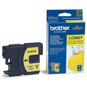 BROTHER ORIGINAL - Brother LC-980 Jaune (260 pages) Cartouche de marque