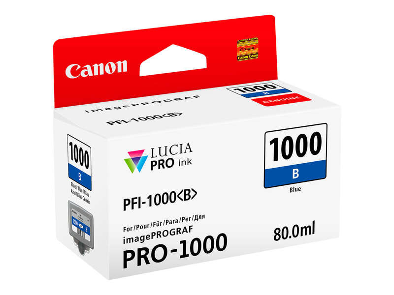 CANON (ORIGINAL) - Canon PFI1000 Bleu Cartouche d'encre originale 0555C001