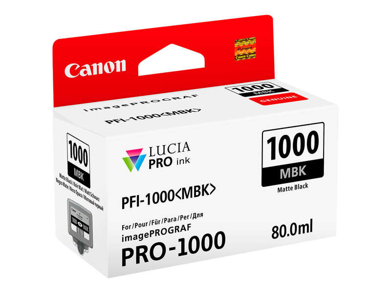 CANON (ORIGINAL) - Canon PFI1000 Noir Mat Cartouche d'encre originale 0545C001