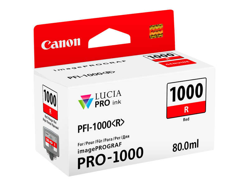 CANON (ORIGINAL) - Canon PFI1000 Rouge Cartouche d'encre originale 0554C001