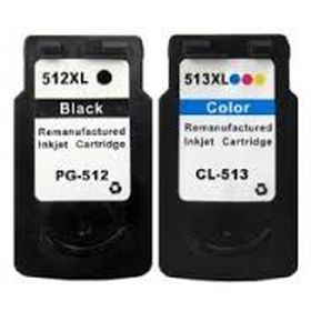 Compatible Canon PG-512 / CL-513 - Pack de 2 cartouches noire + couleurs