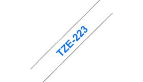 BROTHER ORIGINAL - Brother TZE-223 Ruban laminé bleu sur blanc, 9mm sur 8 mètres pour imprimante P-Touch