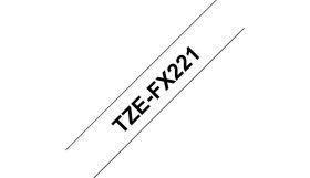 BROTHER ORIGINAL - Brother TZE-FX221 Ruban flexible laminé noir sur blanc, 9mm sur 8 mètres pour imprimante P-Touch