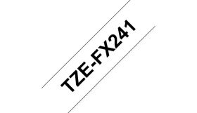 BROTHER ORIGINAL - Brother TZE-FX241 Ruban flexible laminé Noir sur blanc, 18mm sur 8 mètres pour imprimante P-Touch