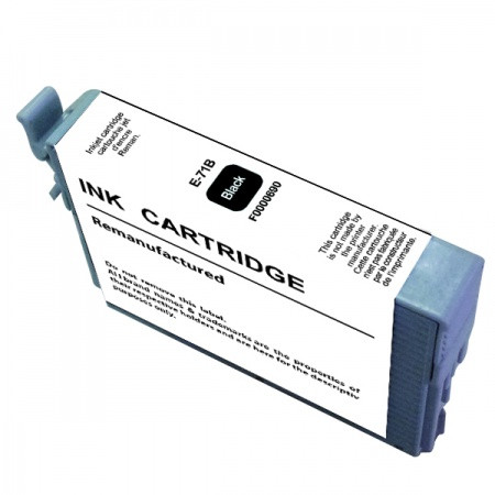 EPSON (COMPATIBLE PREMIUM) - Epson T0711 Noir Cartouche d'encre remanufacturée C13T07114012 Qualité Premium