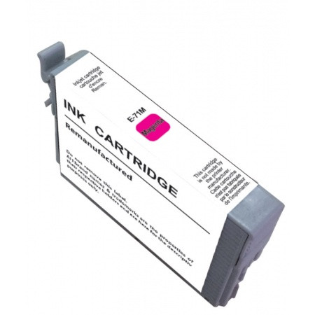 EPSON (COMPATIBLE PREMIUM) - Epson T0713 Magenta Cartouche d'encre remanufacturée C13T07134012 Qualité Premium