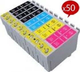 EPSON (COMPATIBLE) - T0715 - Pack 50 cartouches compatibles Epson T0711, T0712, T0713, T0714