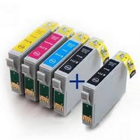 COMPATIBLE EPSON - T0715 - Ecopack 4 cartouches d'encre compatibles Epson + 1 noire offerte