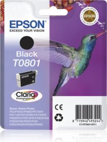 EPSON ORIGINAL - Epson T0801 Noir (7,4 ml) Cartouche de marque 