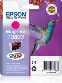 EPSON ORIGINAL - Epson T0803 Magenta (7,4 ml) Cartouche de marque 