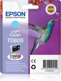 EPSON ORIGINAL - Epson T0805 Cyan Clair (7,4 ml) Cartouche de marque 