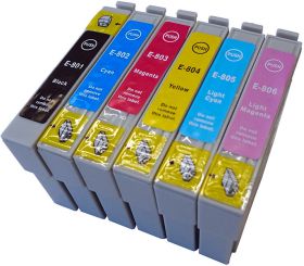 EPSON (COMPATIBLE) - Epson T0807 Pack de 6 cartouches d'encre génériques C13T08074011