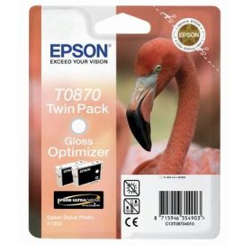 EPSON ORIGINAL - Epson T0870 Optimiseur de brillance (11 ml) Pack de 2 cartouches de marque