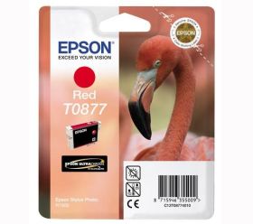 EPSON ORIGINAL - Epson T0877 Rouge (11 ml) Cartouche de marque