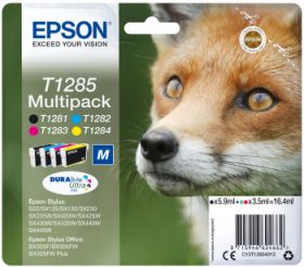 EPSON (ORIGINAL) - Epson T1285 Pack de 4 cartouches d'encre originales C13T12854012