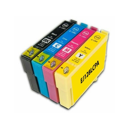 EPSON (COMPATIBLE) - Epson T1285 Pack de 4 cartouches d'encre génériques C13T12854012