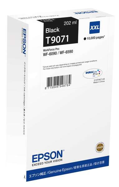 EPSON (ORIGINAL) - Epson T9071 Noir Cartouche d'encre originale C13T90714N