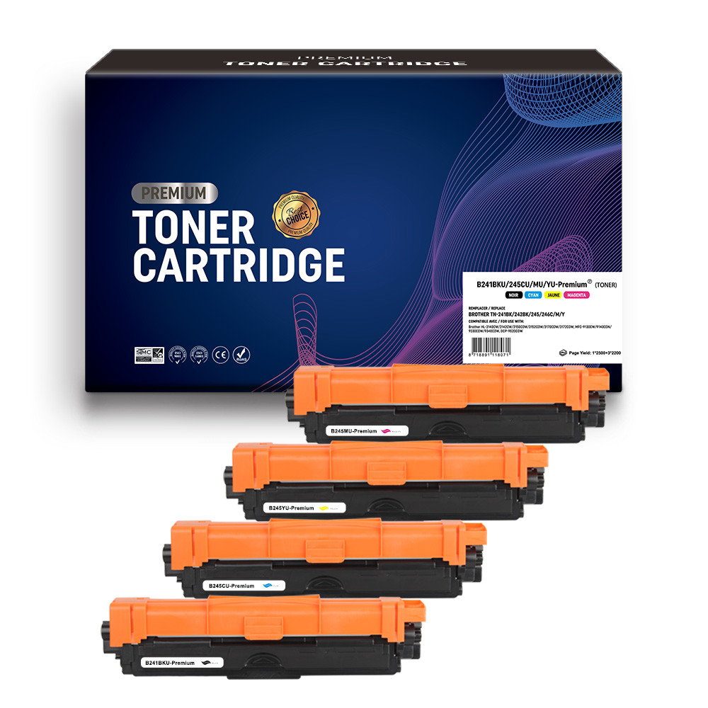 BROTHER (COMPATIBLE PREMIUM) - TN241 - TN245 Multipack de 4 cartouches de toner génériques Brother Qualité Premium