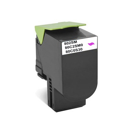 LEXMARK (COMPATIBLE PREMIUM) - 802SM Magenta (2000 pages) Toner remanufacturé Lexmark Qualité Premium