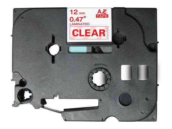 BROTHER (COMPATIBLE) - TZE132 Ruban pour étiqueteuse rouge sur transparent générique Brother