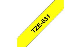 COMPATIBLE BROTHER - TZE-631 Ruban Noir sur Jaune, 12mm sur 8 mètres pour imprimante P-Touch