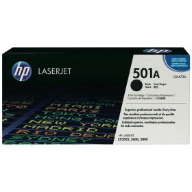 HP ORIGINAL - HP 501A / Q6470A Noir (6000 pages) Toner de marque