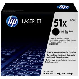 HP ORIGINAL - HP 51X / Q7551X Noir (13000 pages) Toner de marque