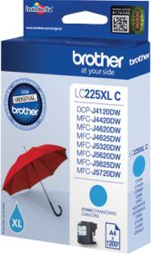 BROTHER ORIGINAL - Brother LC-225 XL Cyan (1200 pages) Cartouche de marque