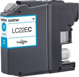 BROTHER ORIGINAL - Brother LC-22E Cyan (1200 pages) Cartouche de marque
