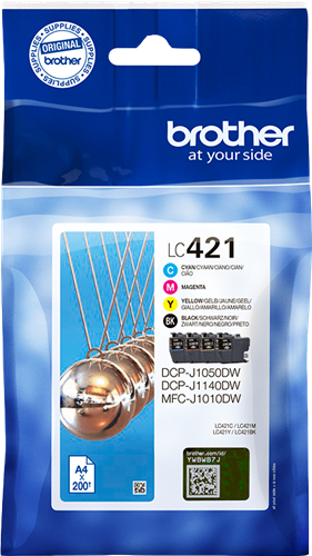 BROTHER (ORIGINAL) - Brother LC421VAL Pack 4 cartouches d'encre de marque