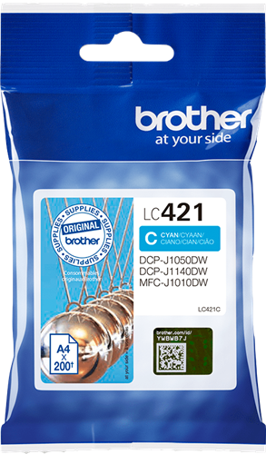 BROTHER ORIGINAL - Brother LC-421 cyan (200 pages) Cartouche de marque
