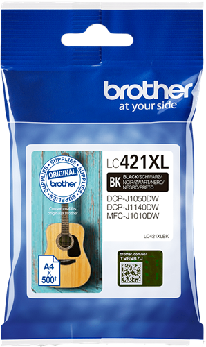 BROTHER ORIGINAL - Brother LC-421XL noir (500 pages) Cartouche de marque